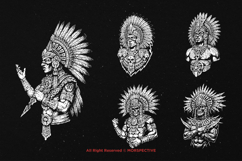 10 Bundle Dark Art Aztec God Warrior Myth Tribal Culture Product Image 5