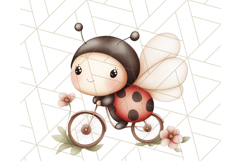 Cute Ladybug Clipart PNG, Pastel Whimsical Bug Illustrations Product Image 3