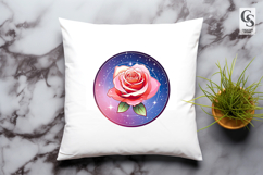 Galaxy Rose Clipart Sublimation PNG Product Image 3