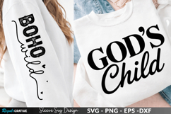 God’s Child Boho Faith sleeve svg design, gods child svg Product Image 1