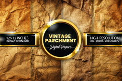 Vintage Parchment Digital Papers - 04 variations Product Image 1