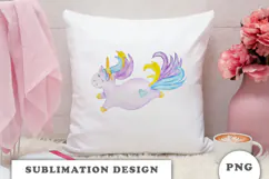 Watercolor Cute Unicorn png Product Image 3