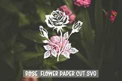 Rose Flower SVG I Rose Flower Vinyl Decal, Paper Cut Rose Product Image 1