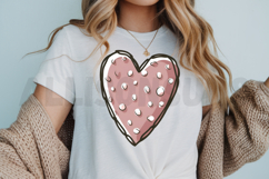 Whimsical Heart Illustration With Polka Dots And Hand Drawn Product Image 3