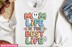 Mom life is the best life PNG, Retro Mama Sublimation PNG Product Image 3