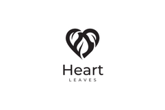 Hearts Leaves Logo Design Vector Illustration Product Image 3
