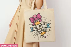 100 Days Sharper PNG, 100 Days Of School Sublimation PNG Product Image 3