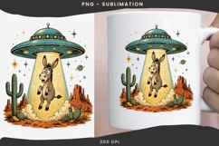 UFO donkey png design for T-shirts Product Image 3