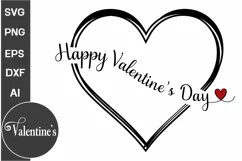 Happy Valentine's Day SVG | Valentine Quote SVG PNG Product Image 3