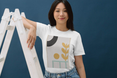 Modern Abstract Leaf Shape Embroidery Design Product Image 3