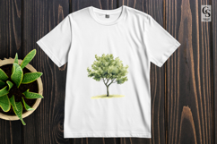 Watercolor Green Tree Clipart Sublimation PNG Product Image 3