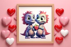 Couple Animal Valentines Day Clipart, Watercolor Couple Product Image 3