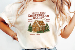 Vintage Christmas House Sublimation, Christmas Png Product Image 4