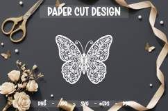 Floral Paper Cut SVG, Decorative Botanical Product Image 1