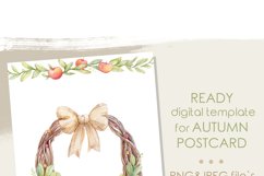 Watercolor Autumn Floral Wreath Product Image 3