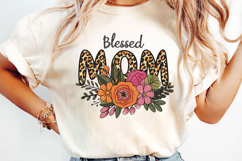 Blessed Mom Sublimation, Retro Mama Png Product Image 3