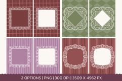 Vintage Lace Frames Clipart Bundle Product Image 3