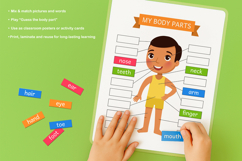 My Body Parts. Educational Flashcards Product Image 4