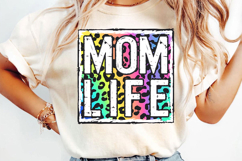 Leopard Momlife Sublimation, Retro Mama Png Product Image 3