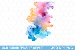 Watercolor Splashes Background Clipart Product Image 1