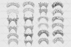 Floral Headband Stamps for Procreate Product Image 3