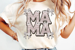 Mama Lace Bow Sublimation, Retro Mama Png Product Image 3