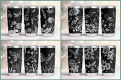 20oz Tumbler laser svg Floral wrap| Wildflowers pattern Product Image 11
