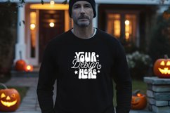 Gildan 18000 Black Mockup, Halloween Gildan 18000 Mockup Product Image 1