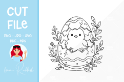 47 Easter Doodle Bundle Line Art Cut File Product Image 4