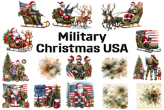 Military Christmas USA watercolor Product Image 4