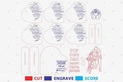 Personalized Dad And Daughter Heart Stand Decor SVG Product Image 2