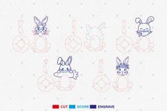 Floral Rabbit Egg Holder Stand SVG Product Image 2