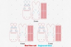 Easter Bunny Egg Holder Ornament Svg,Pen Holder Svg Product Image 2