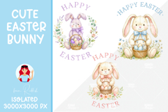 10 Easter Bunny PNG, Happy Easter Sublimation Design Product Image 4