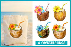 25 Tropical Coconut Cocktails PNGs Super Bundle Product Image 5