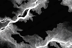 Black White Abstract Line Art Lightning Background JPG Product Image 1