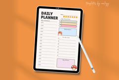 Cute Daily Planner Template Printable Aesthetic PDF Canva Product Image 3