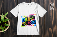 Dad You Rock Colorful Retro Typography Design Product Image 3