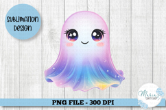 Iridescent Ghost Bow PNG, Set of 4, Cute Ghost Clip Art Product Image 5