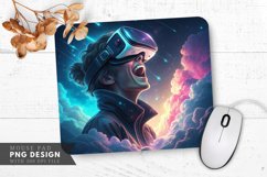 Cosmic Excitement Futuristic Adventure Mouse Pad PNG Design Product Image 1