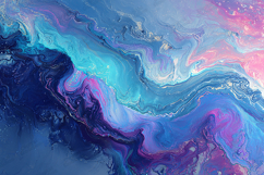Vibrant Blue Pink Fluid Art Swirl Abstract Background Product Image 1