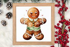 Gingerbread Man Sublimation Clipart, Gingerbread Man Clipart Product Image 3
