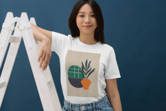 Modern Abstract Potted Plant Embroidery Design Product Image 3