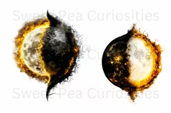 Moon, Sun, Stars, Fantasy, Ephemera, PNG, Clipart Product Image 3