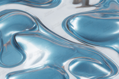 Glossy Blue Chrome Liquid Abstract Texture Background Product Image 1