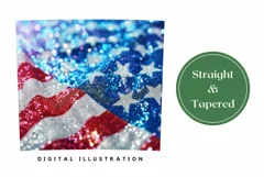 USA Tumbler Sublimation, Glitter American Flag Tumbler Product Image 3