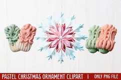 Pastel Christmas Sublimation Clipart, PNG Product Image 1