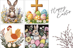 Easter Chick Pillow, Easter Cross Pillow Sublimation Product Image 3