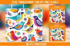 Sparrow Tumbler Wrap Designs, Sublimation Wrap Product Image 1
