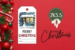 Christmas Gift Tag Designs, Watercolor Snowman Gift Tags Product Image 3